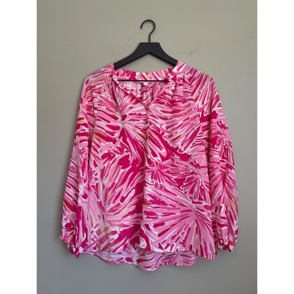 LILLY PULITZER Elsa Silk Top - Picture 1 of 1